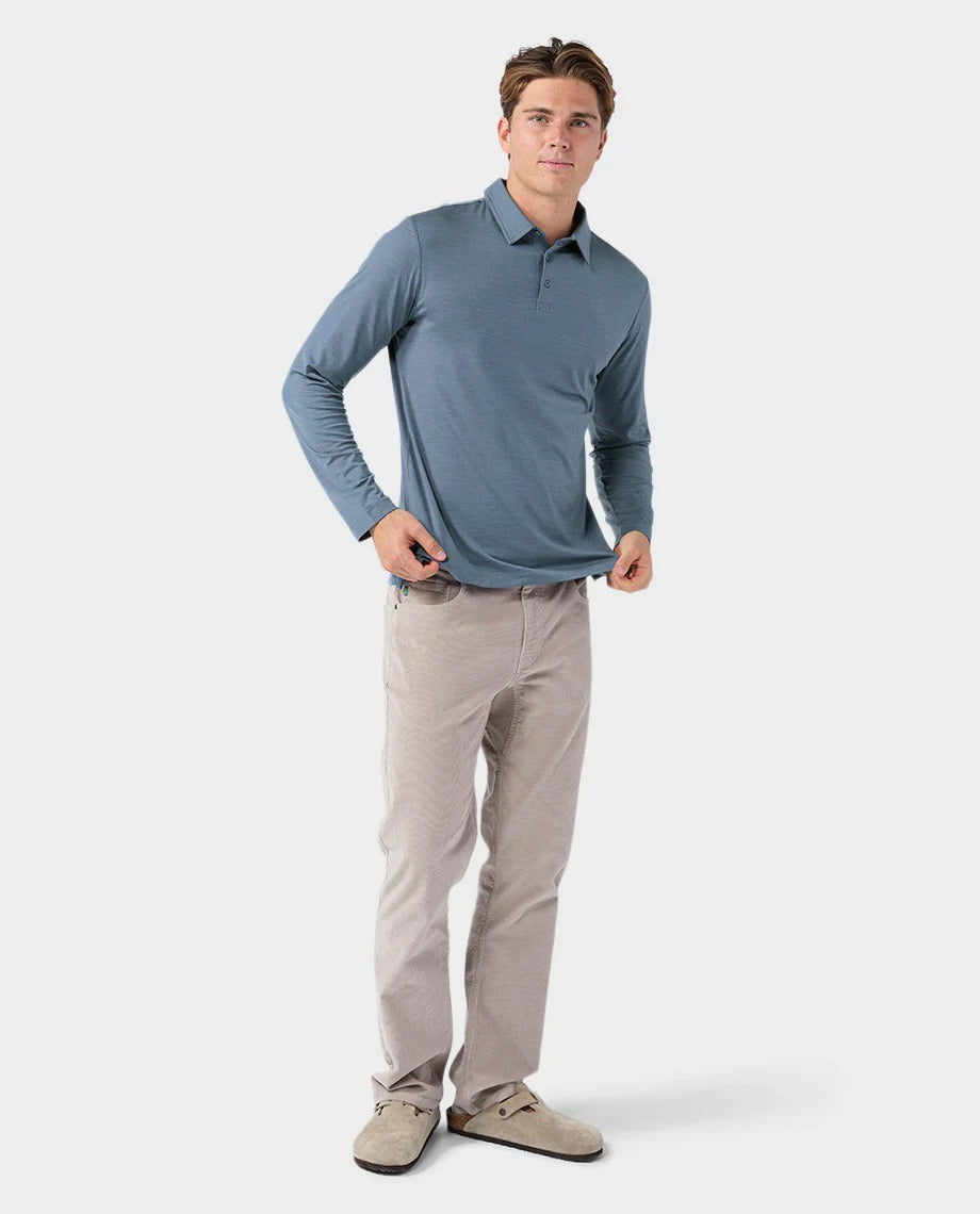 Stio Men's Alpin Lightweight Merino Polo LS Stio