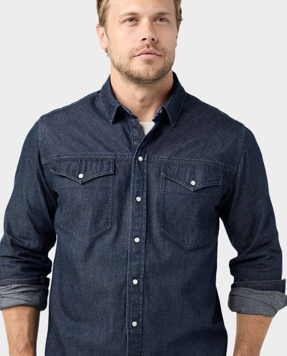 Stio Men's Slipstone Japanese Denim Shirt Stio