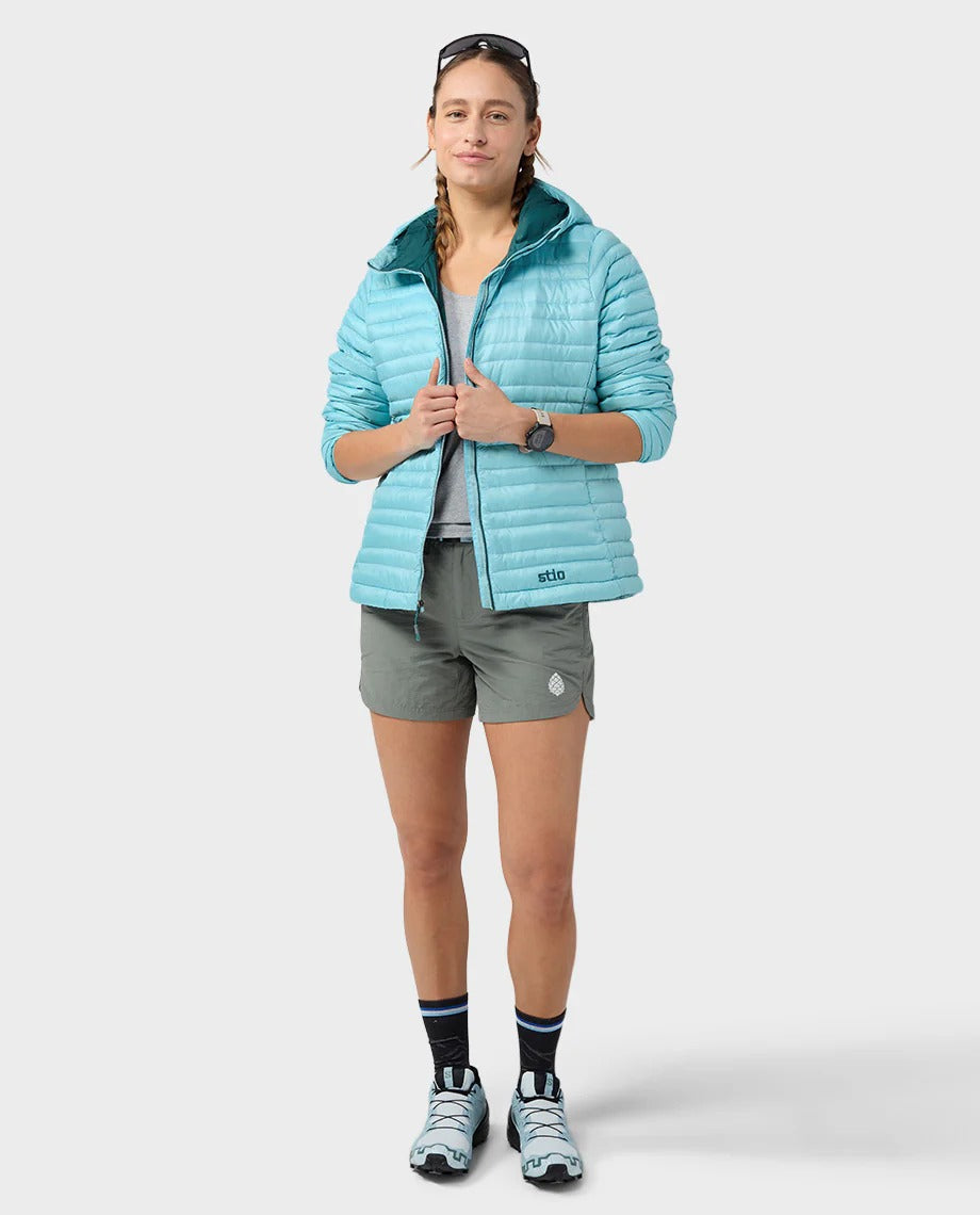 Stio Women's Pinion Down Hooded Jacket EarthHero Corporate Gifting and Custom Swag