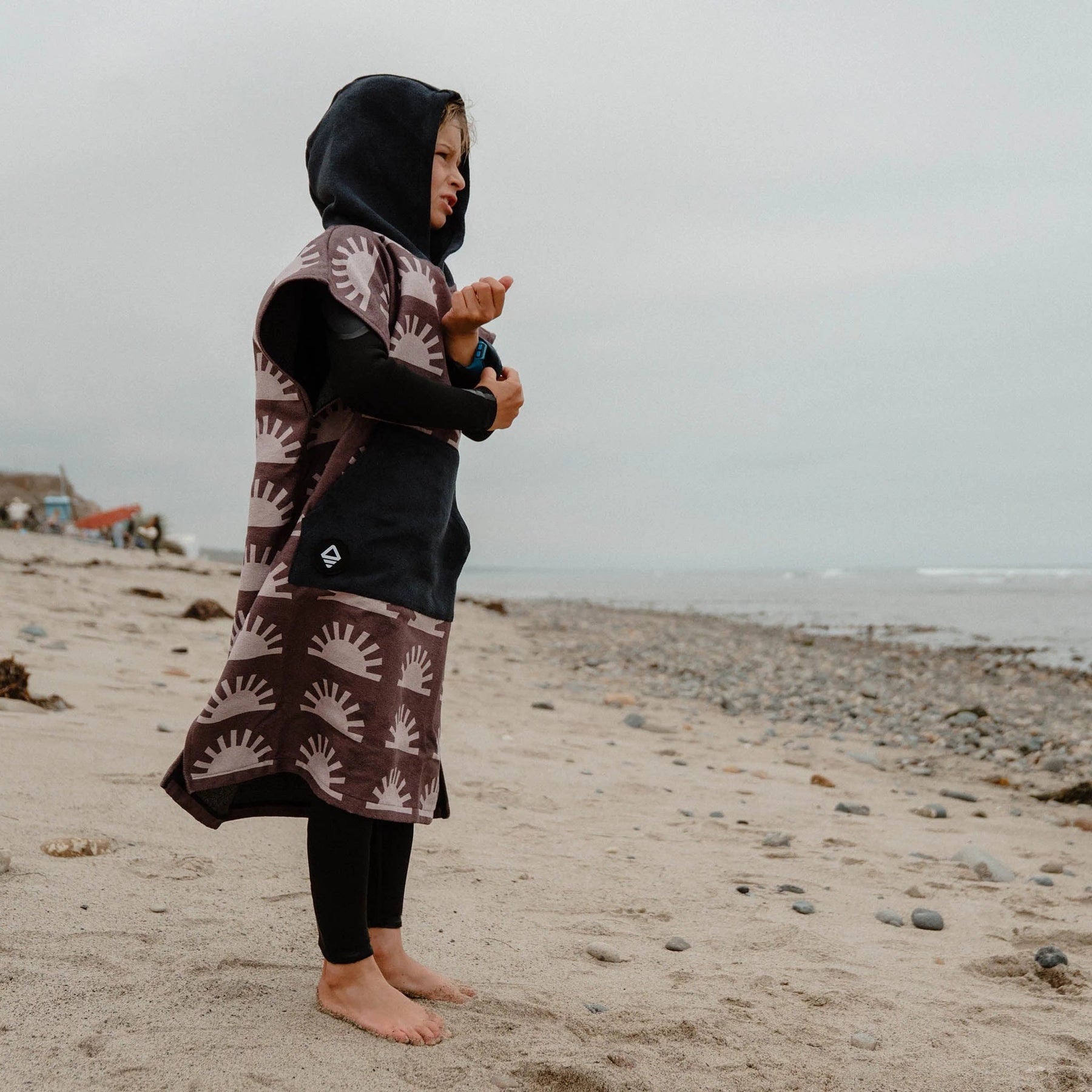 Kids Changing Poncho: Sunshine Burgundy Nomadix