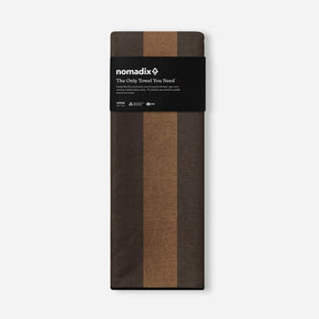 Original Towel: Cabana Stripe Black and Brown Nomadix