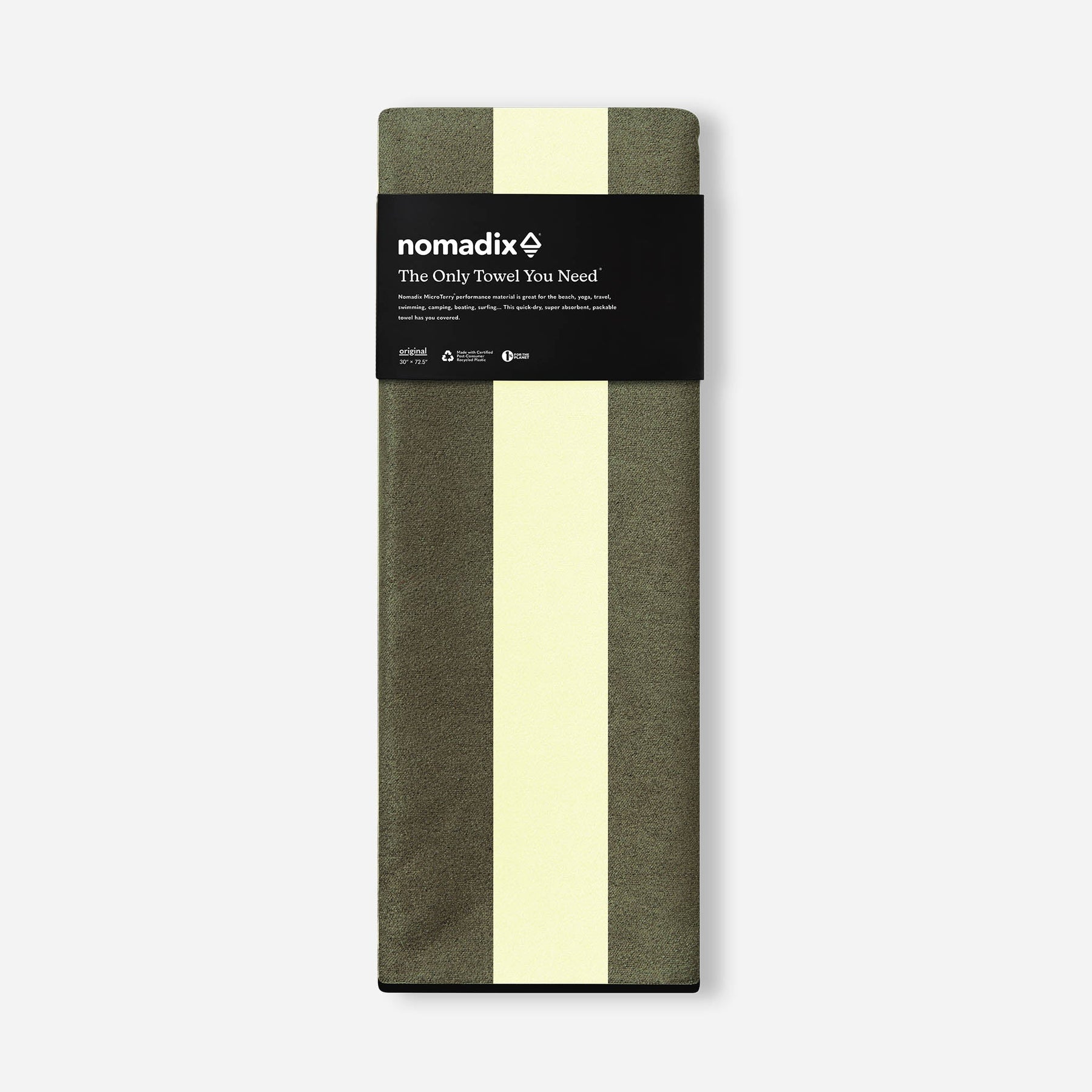 Original Towel: Cabana Stripe Bush Green Nomadix
