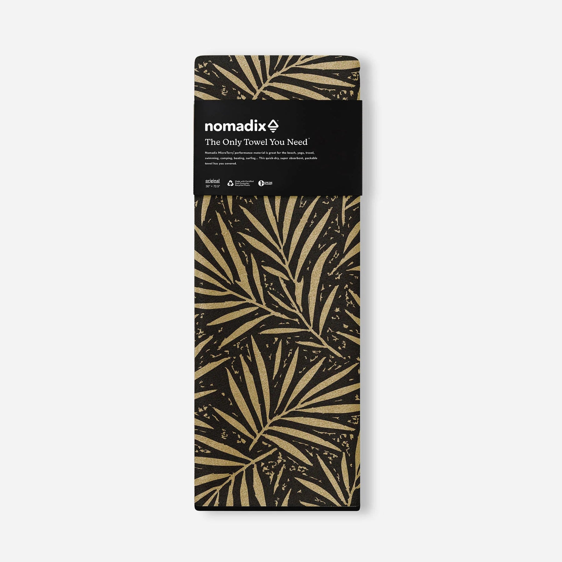Original Towel: Heritage Palm Black and Tan Nomadix