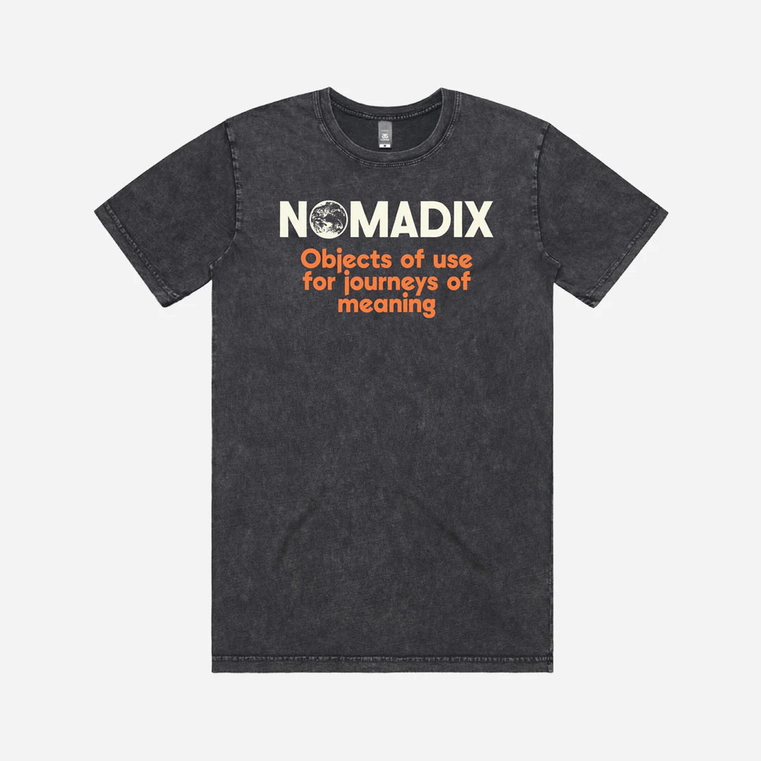 Men's Tee Shirt: Journeys Washed Black Nomadix