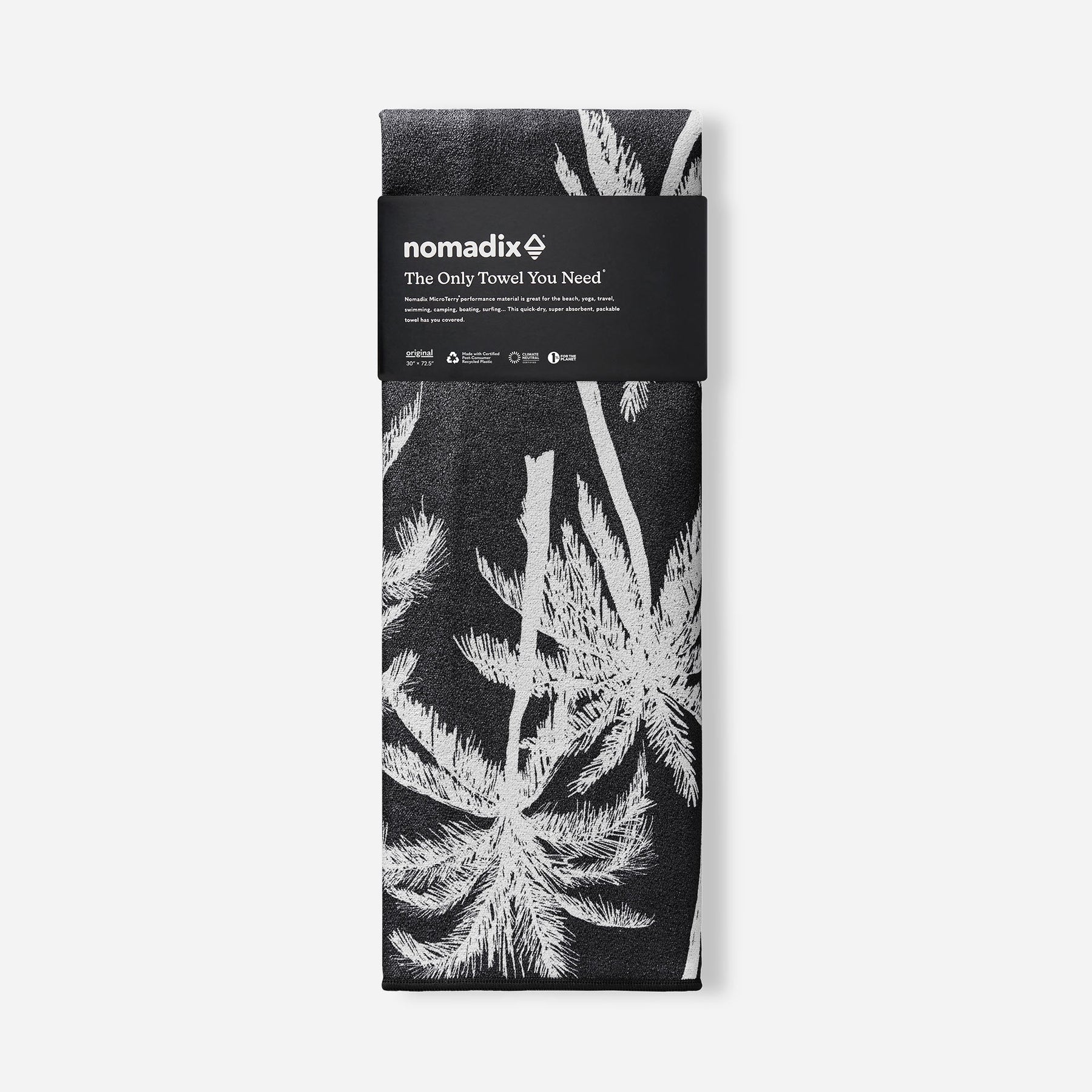 Original Towel: Bunch Palms Black Nomadix