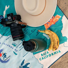 Original Towel: California Map Towel 2 Nomadix