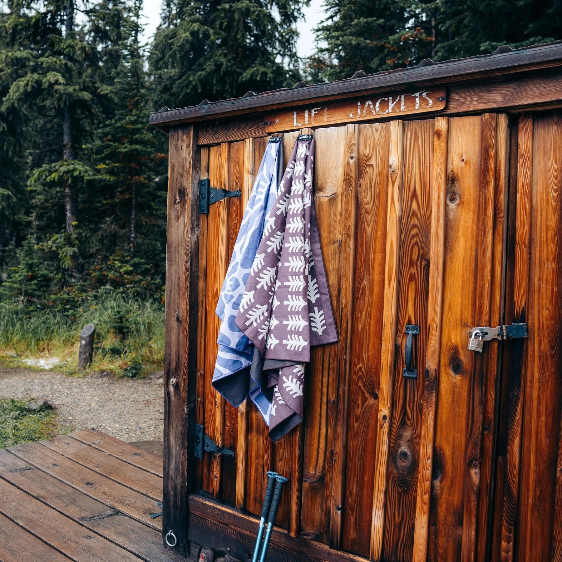 Original Towel: Fresh Pines Burgundy Beige Nomadix