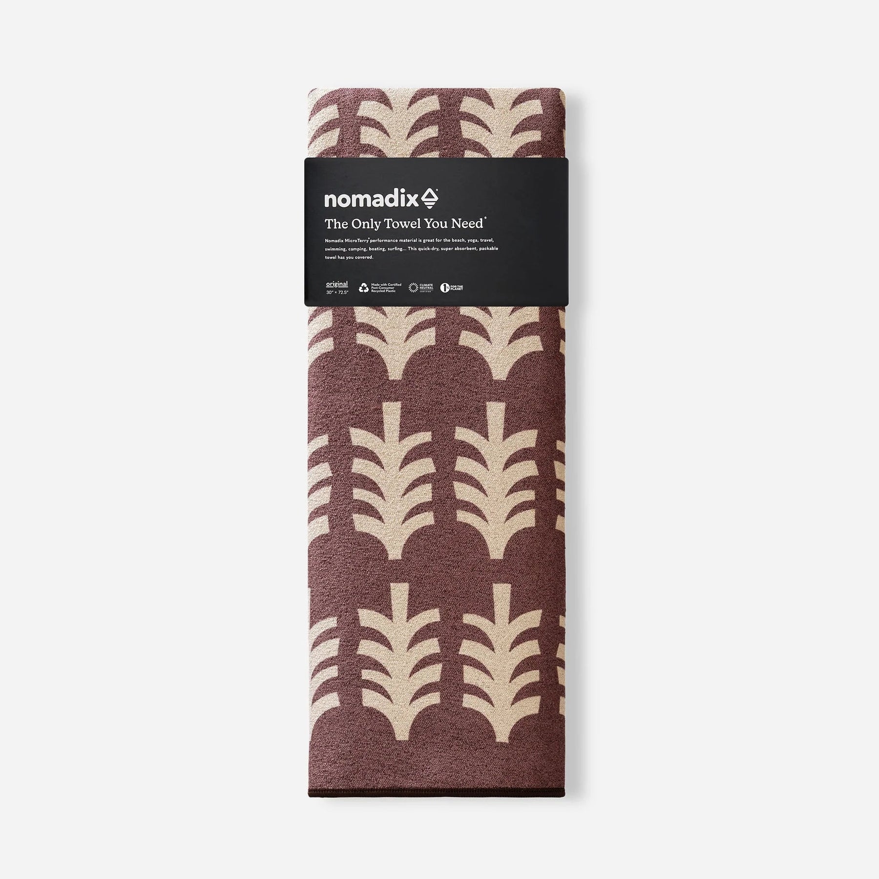 Original Towel: Fresh Pines Burgundy Beige Nomadix