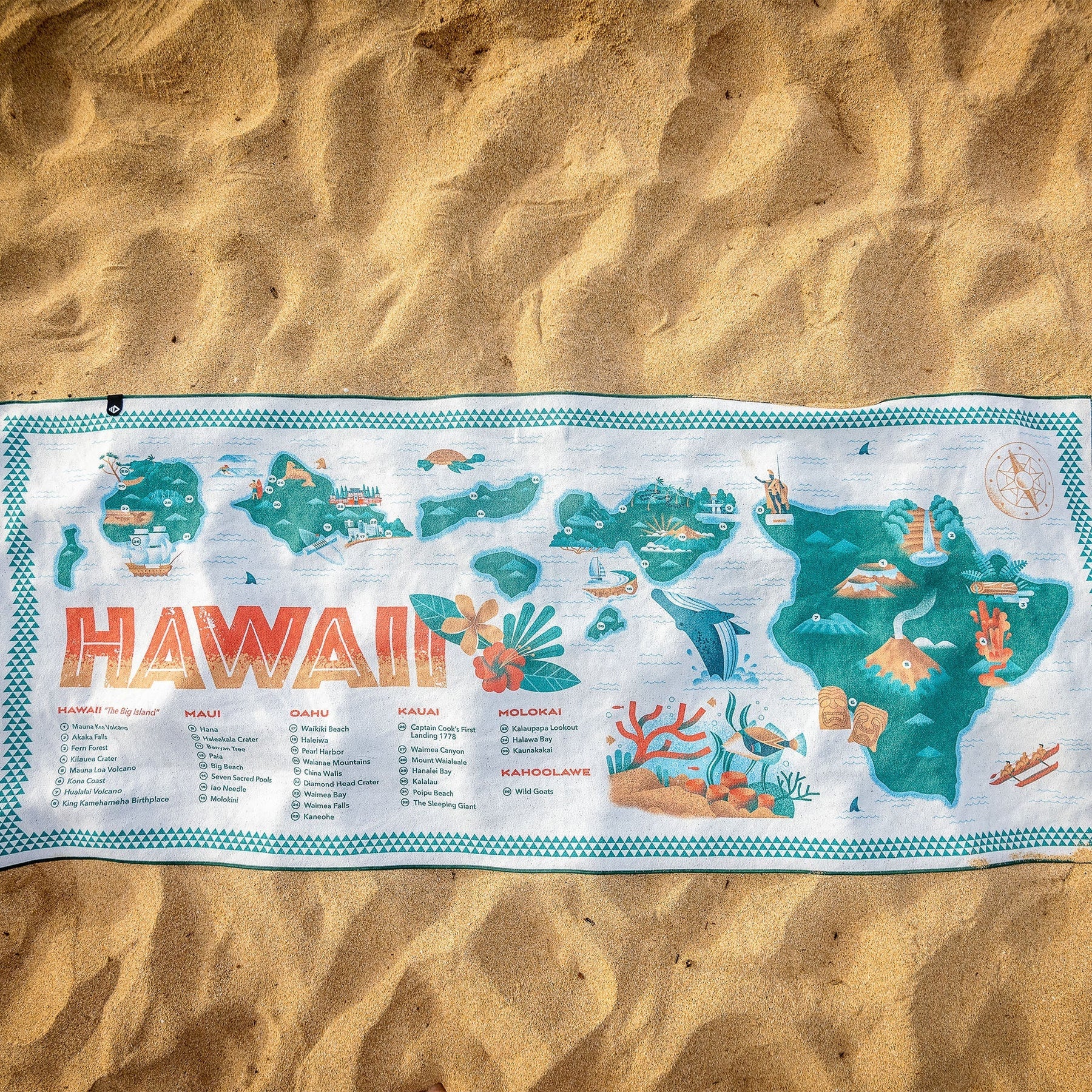 Original Towel: Hawaii Map Nomadix