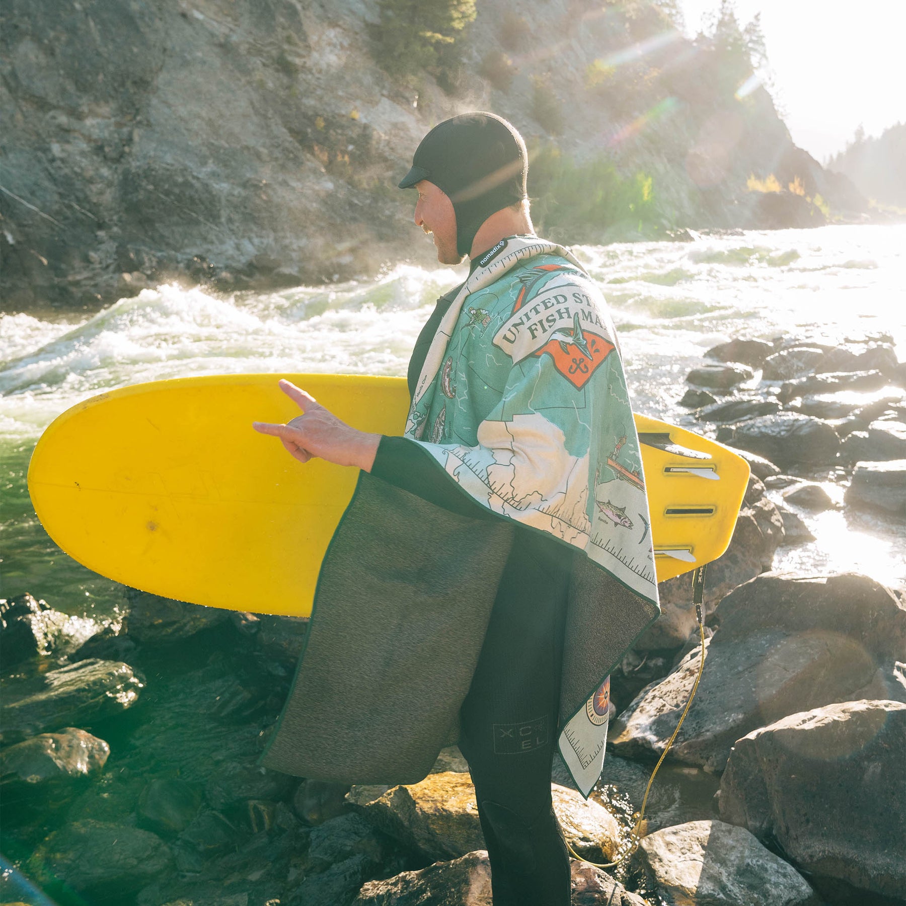 Original Towel: United States Fish Map Nomadix