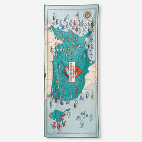 Original Towel: United States Fish Map Nomadix