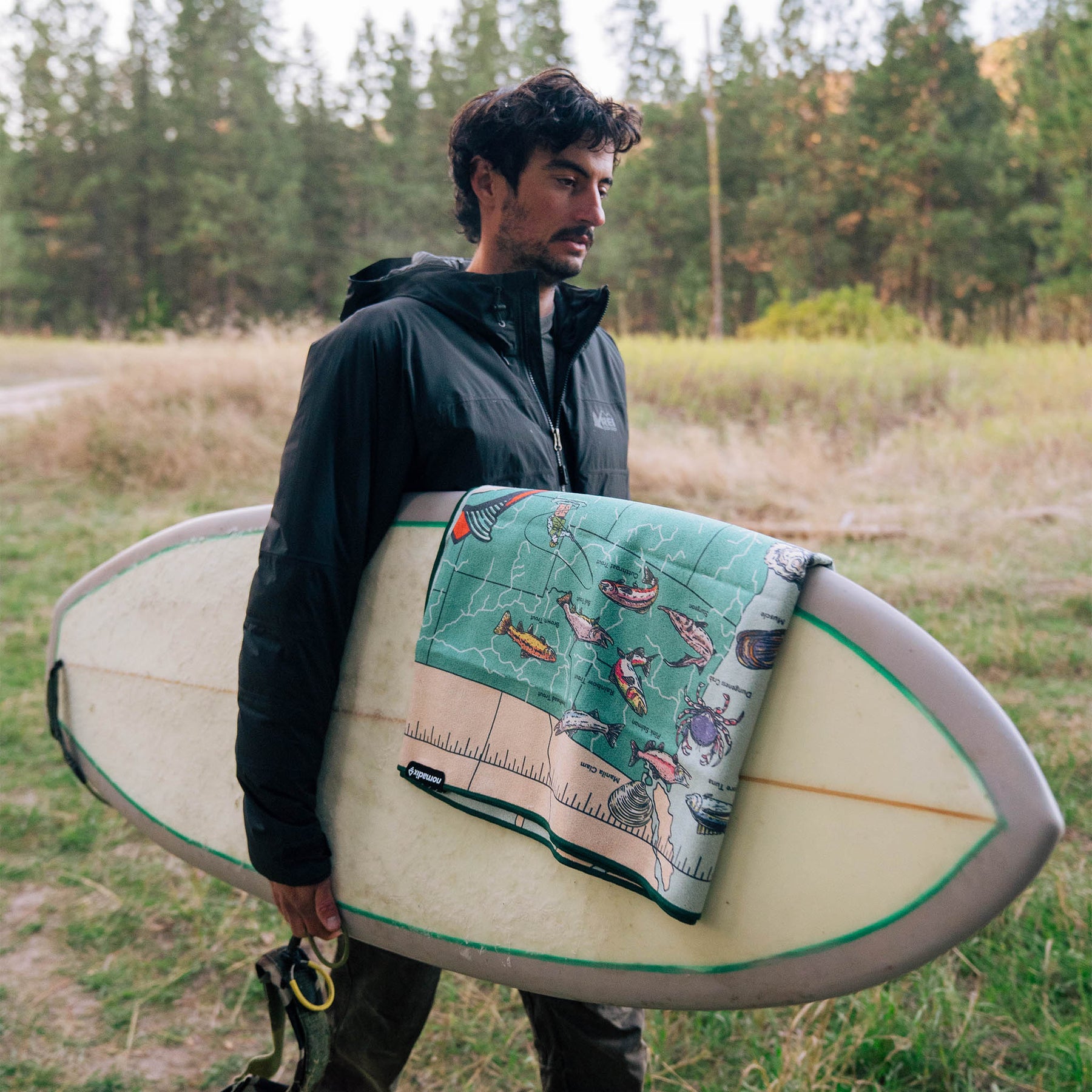 Original Towel: United States Fish Map Nomadix