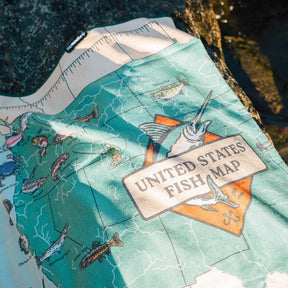 Original Towel: United States Fish Map Nomadix
