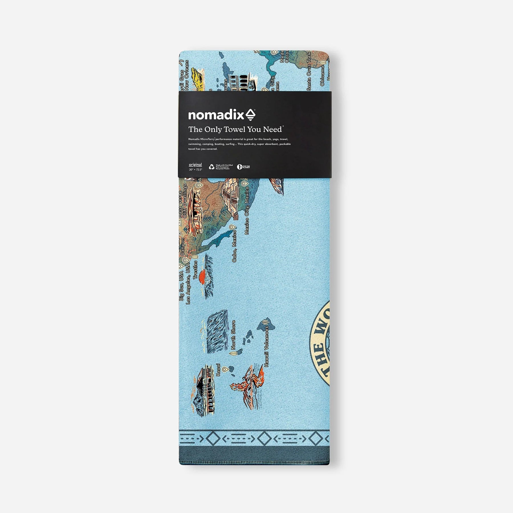 Original Towel: World Map Nomadix