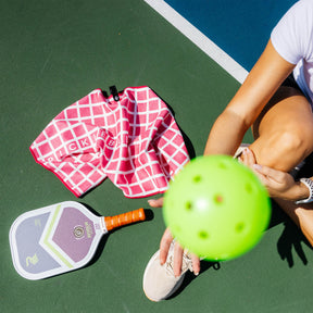 Pickleball Towel: Pickleball Net Pink Nomadix