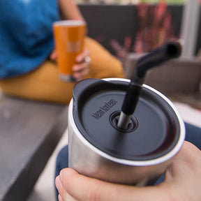 Klean Kanteen Steel Straws Straw 2-Pack with Brush - Black Klean Kanteen