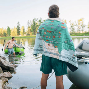 Ultralight Towel: National Parks and Monuments Map Nomadix