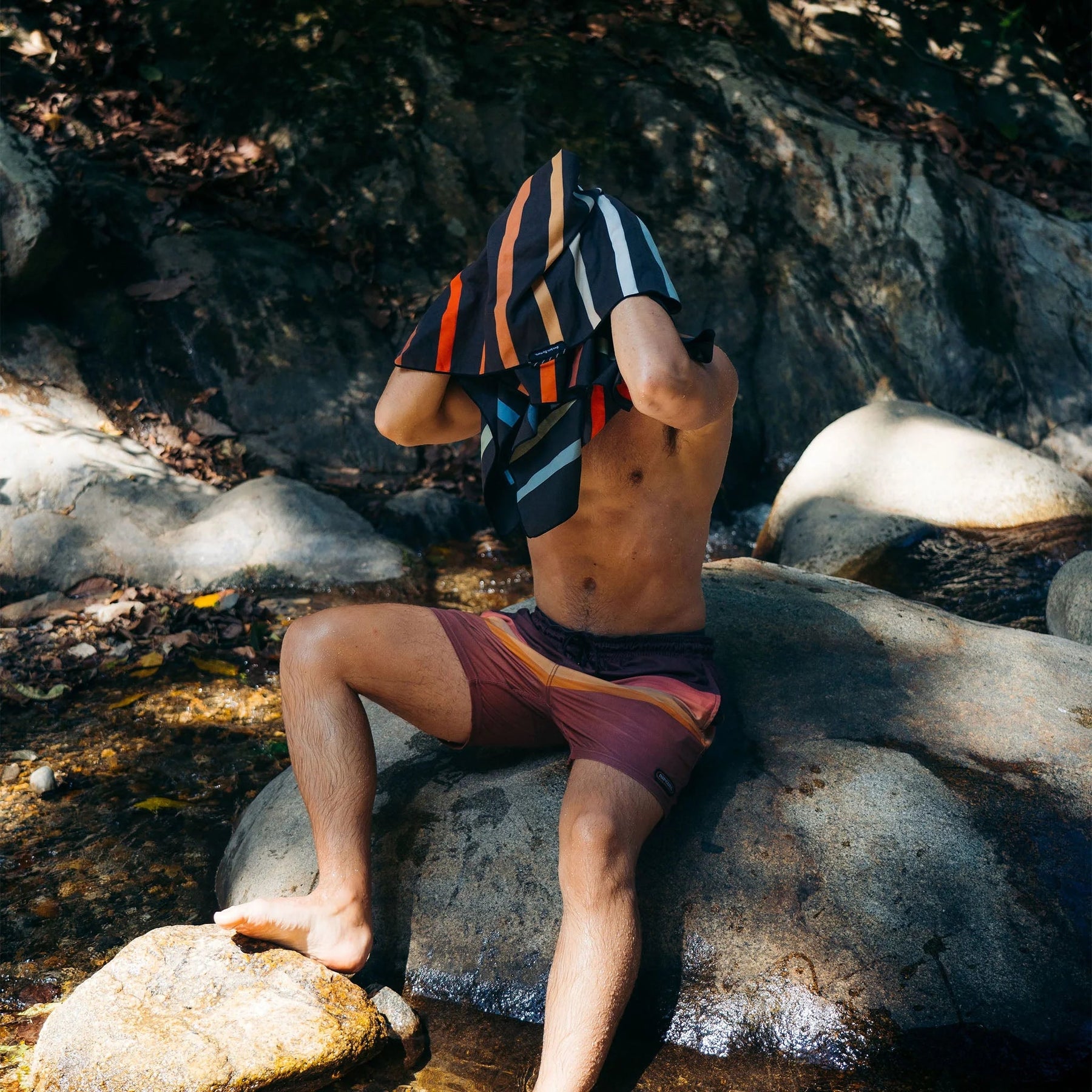 Ultralight Towel: Pinstripes Multi Nomadix
