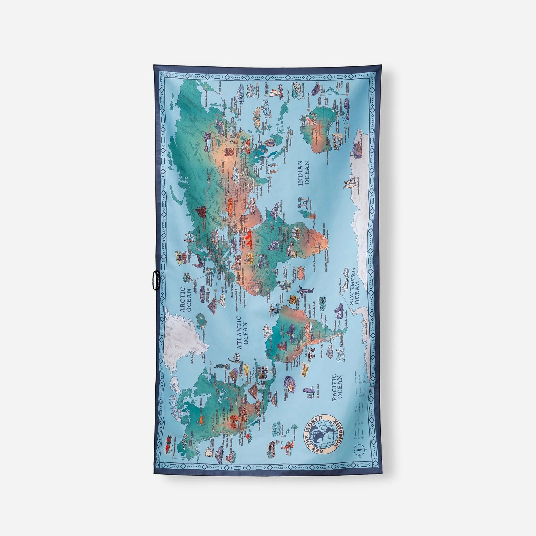 Ultralight Towel: World Map Nomadix