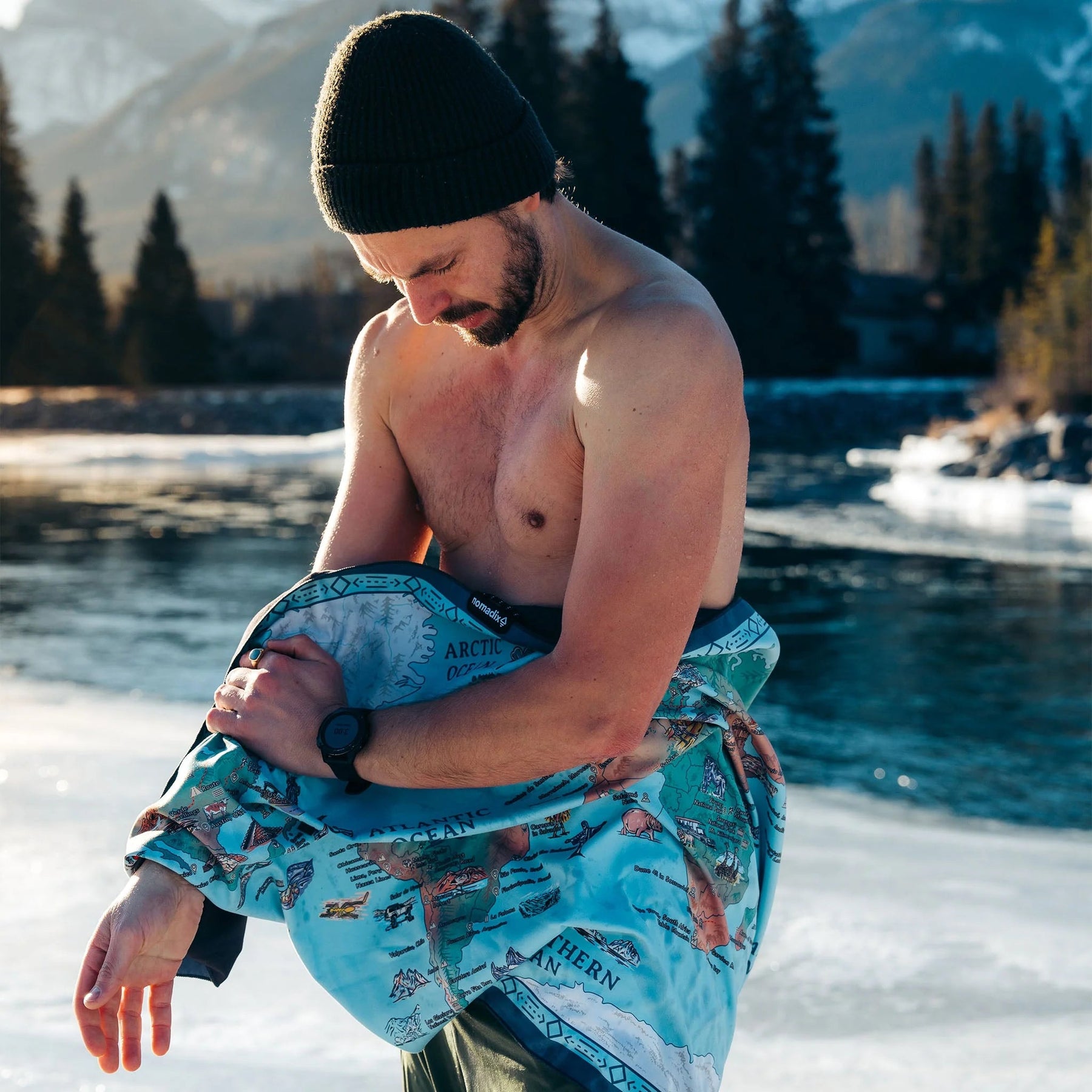 Ultralight Towel: World Map Nomadix