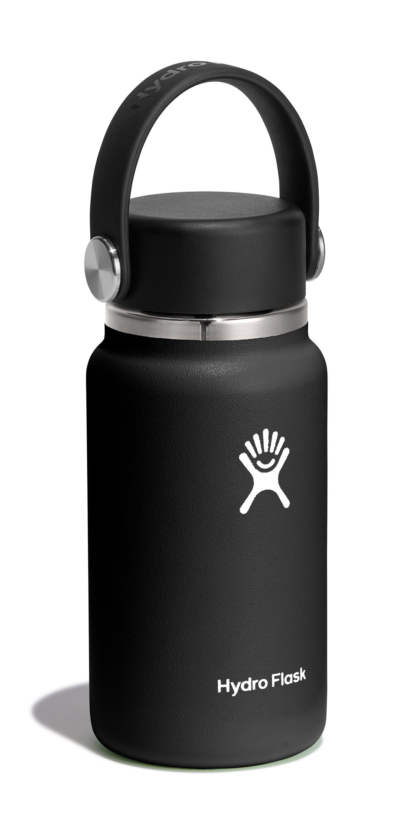 Custom Hydro Flask Micro Hydro Black 200 mL Hydro Flask